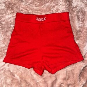 SHEIN High Waist Red Shorts Vibrant Stretchy Casual